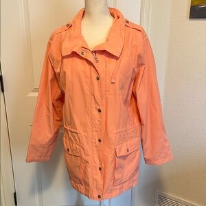 Women’s Pink Orange Talbots Lightweight Jacket Size Large